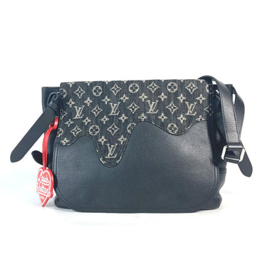 LOUIS VUITTON Shoulder Bag M45971 Monogram denim, leather black Monogram denim Busus Tokyo unisex(Unisex) Used Authentic